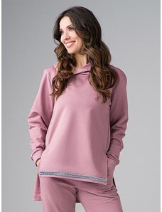 Lega kokvilnas ikdienas džemperis kapuci "Costanza Dusty Pink"