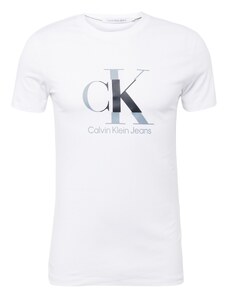 Calvin Klein Jeans T-Krekls sudrabpelēks / melns / balts