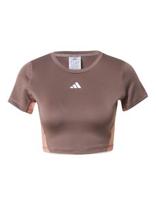 ADIDAS PERFORMANCE Sporta krekls bēšs / brūns / pasteļdzeltens / balts