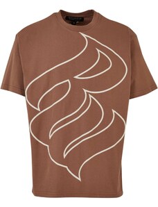 ROCAWEAR T-Krekls gaiši brūns / melns / balts