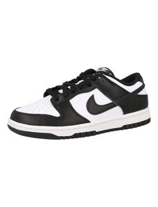 Nike Sportswear Zemie brīvā laika apavi 'DUNK LOW' melns / balts