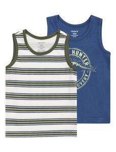 Carter's T-Krekls 'Dino' zils / citronkrāsas / olīvzaļš / balts