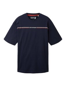 TOM TAILOR T-Krekls tumši zils / sarkans / balts