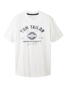 TOM TAILOR T-Krekls baložzils / tumši pelēks / vilnbalts