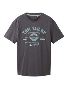 TOM TAILOR T-Krekls tirkīza / gaiši pelēks / tumši pelēks