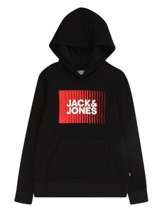 Jack & Jones Junior Džemperis tumši sarkans / melns / balts