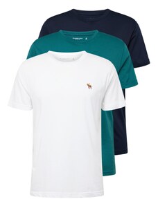 Abercrombie & Fitch T-Krekls tumši zils / zaļš / balts
