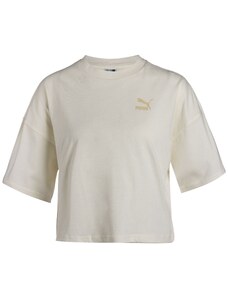 PUMA T-Krekls smilškrāsas / balts