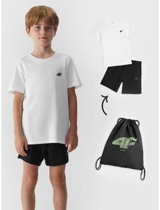 4F Zēnu sporta komplekts fizkultūrai (t-krekls + šorti + maiss)