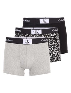 Calvin Klein Underwear Bokseršorti raibi pelēks / melns / balts