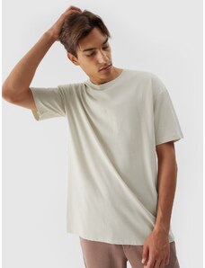 4F Vīriešu t-krekls oversize ar apdruku - smilškrāsas