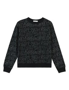 Calvin Klein Jeans Sportisks džemperis pelēks / melns