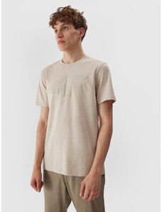 4F Vīriešu t-krekls regular ar apdruku - pelēks