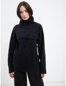 Calvin Klein - Sieviešu jaka ar vilnu, RECYCLED WOOL OVERLAY SWEATER