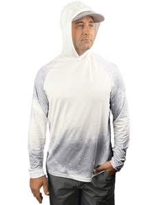 Outfish Fishscale Solar Hoodie White/Grey