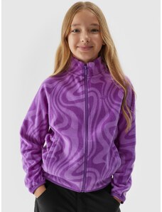 4F Meiteņu flīsa jaka ar stāvapkakli regular - violeta