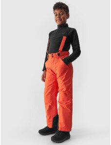4F Zēnu slēpošanas bikses ar bikšturiem membrāna 8000 - oranžas