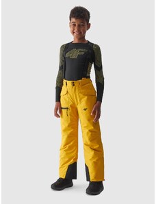 4F Zēnu slēpošanas bikses ar bikšturiem membrāna 10000 - dzeltenas