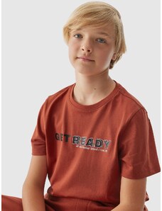 4F Zēnu t-krekls ar apdruku - tumšsarkans