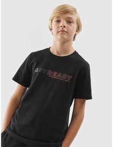 4F Zēnu t-krekls ar apdruku - melns