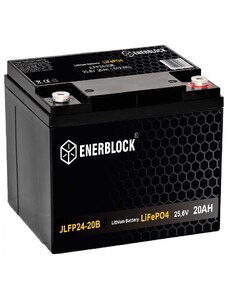 ENERBLOCK Lithium battery LiFePO4 LIT LFP 12V 20AH BMS 256Wh
