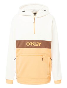 OAKLEY Sportiska tipa džemperis 'NOSE GRAB' šokolādes krāsas / gaiši oranžs / gandrīz balts