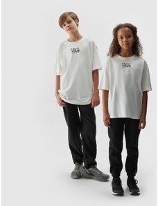 4F Bērnu t-krekls ar uzrakstu - lauzti balts