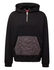 HUGO Sportisks džemperis 'Dutney' šokolādes krāsas / melns