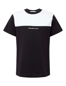 Calvin Klein Jeans T-Krekls melns / gandrīz balts