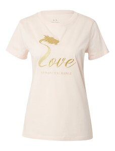 ARMANI EXCHANGE T-Krekls zelts / pasteļrozā