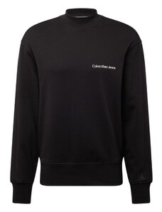 Calvin Klein Jeans Sportisks džemperis 'INSTITUTIONAL' melns / balts