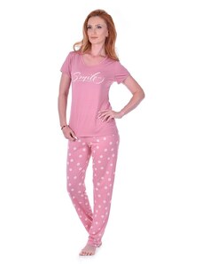 TIMILJA Sieviešu pidžama kokvilnas viskozes ar garām biksēm plāna elpojoša lielie izmēri 82671 M - 4XL