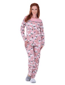 TIMILJA Sieviešu pidžama Kokvilnas viskozes elpojoša lielie izmēri 81535R M-4XL
