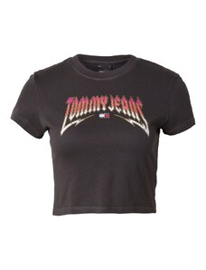 Tommy Jeans T-Krekls oranžs / gaiši rozā / melns / balts