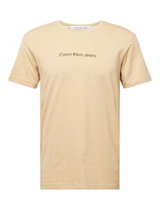 Calvin Klein Jeans T-Krekls tumši bēšs / melns