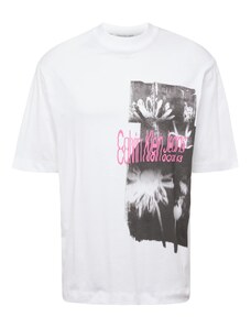 Calvin Klein Jeans T-Krekls pelēks / gaiši rozā / melns / balts