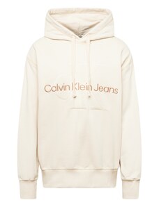 Calvin Klein Jeans Sportisks džemperis bēšs / gaiši brūns