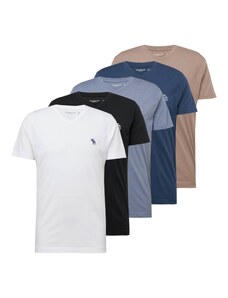 Abercrombie & Fitch T-Krekls baložzils / tumši zils / gaiši brūns / melns / balts