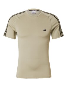 ADIDAS PERFORMANCE Sporta krekls 'Techfit 3-Stripes ' bēšs / melns
