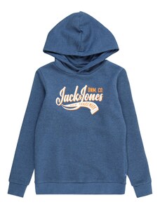 Jack & Jones Junior Sportisks džemperis tumši zils / oranžs / balts