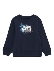 Jack & Jones Junior Sportisks džemperis 'MAP' tumši zils / debeszils / oranžs / balts