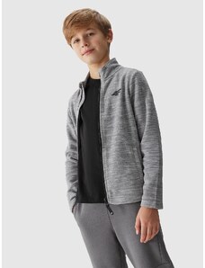 4F Zēnu flīsa džemperis ar stāvapkakli regular - pelēks