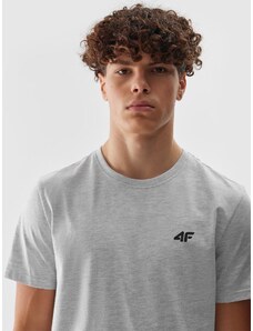 4F Vīriešu t-krekls regular gluds - pelēks