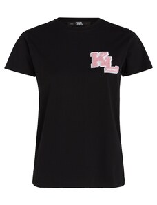 Karl Lagerfeld T-Krekls rozā / melns / balts