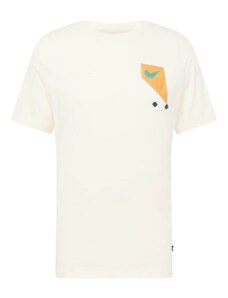 Nike Sportswear T-Krekls smilškrāsas / citronkrāsas / tumši zaļš / balts