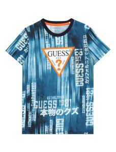 GUESS T-Krekls zils / tirkīza / oranžs / balts