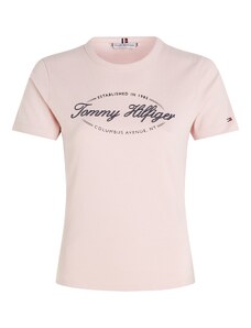 TOMMY HILFIGER T-Krekls jūraszils / gaiši rozā / melns