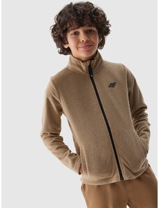 4F Zēnu flīsa jaka ar stāvapkakli regular - smilškrāsas