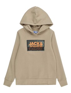 Jack & Jones Junior Sportisks džemperis 'LOGAN' tumši bēšs / haki / oranžs / melns