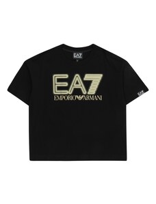 EA7 Emporio Armani T-Krekls gaiši dzeltens / melns